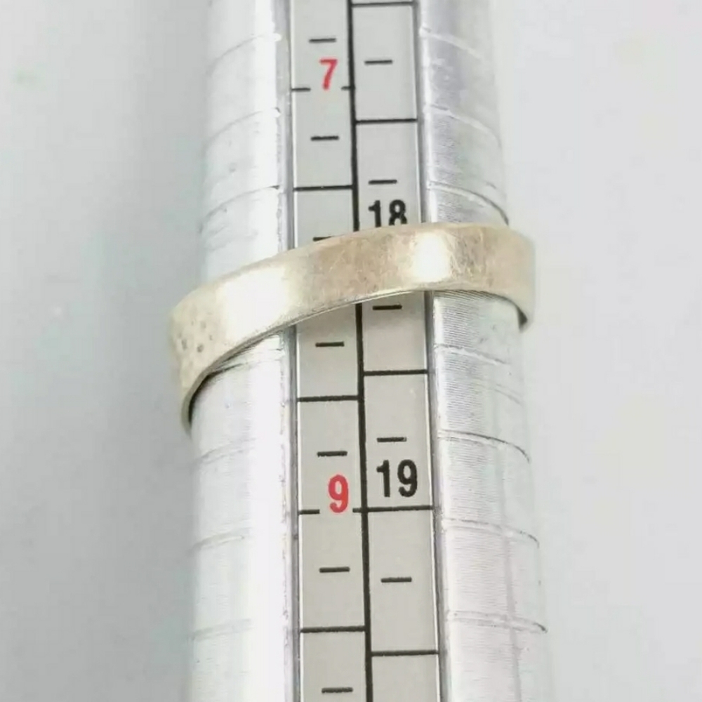 Solid .925 Vintage Hammered Wrap Ring Open - image 5